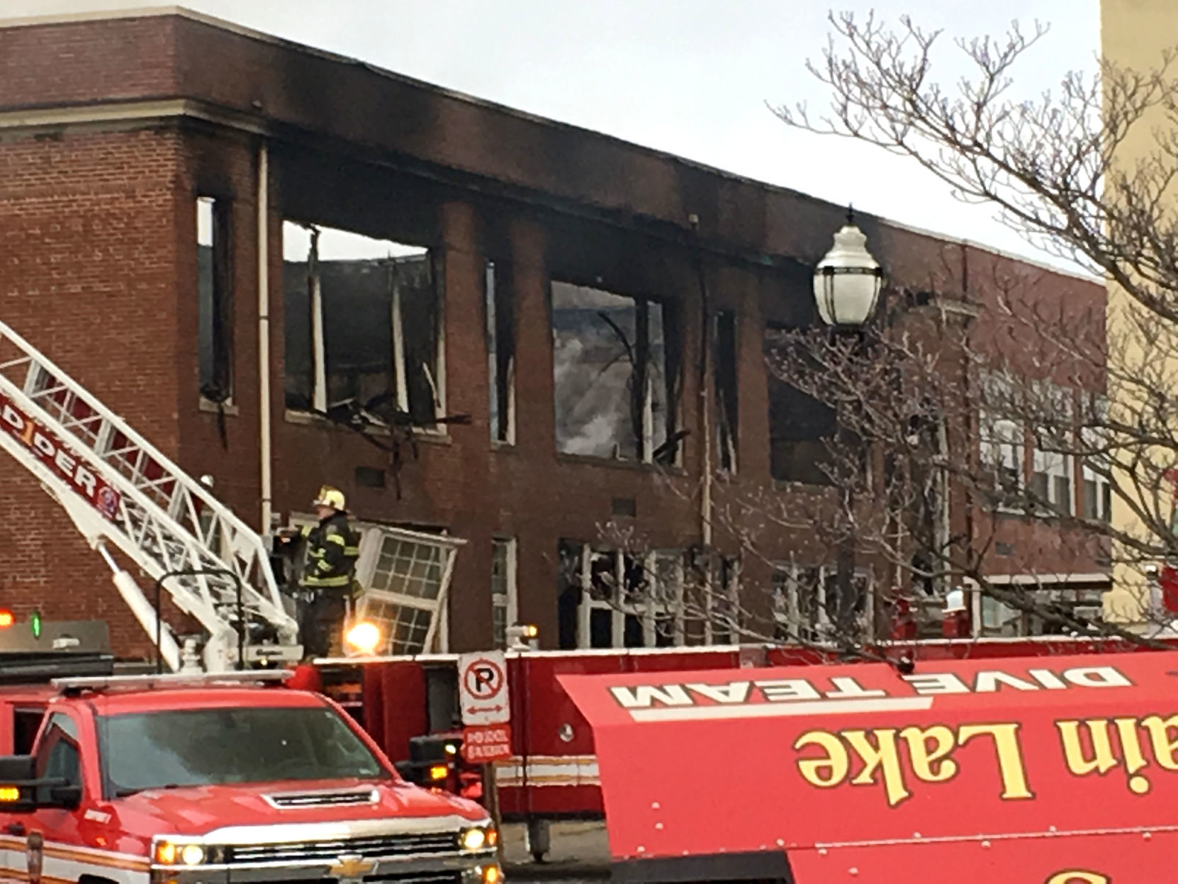 Bedford Middle School fire p9 - View of interior